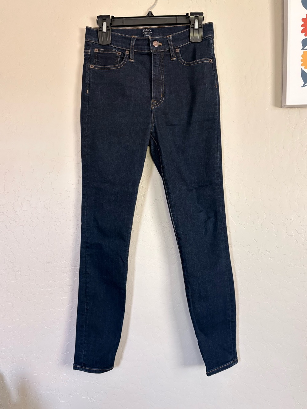 J.Crew 10" High Rise Skinny Jeans Women's 27 Dark Wash Stretch Denim